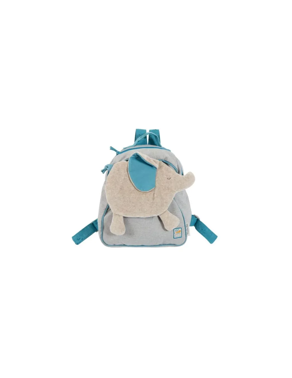 Moulin Roty Sac à dos éléphant Bergamote Sous mon baobab - New