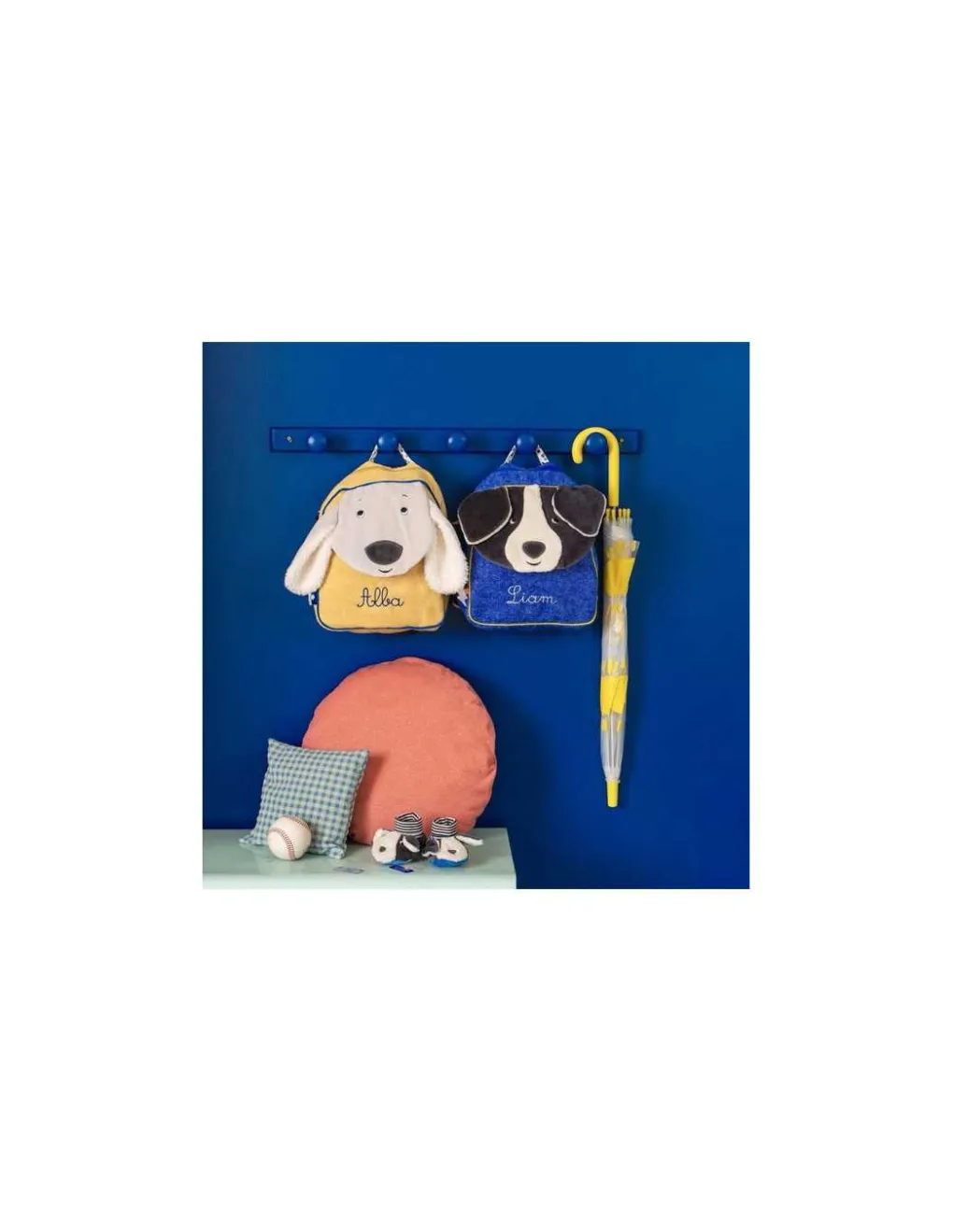 Moulin Roty Sac à dos Puce bleu Puce & Pilou - Discount