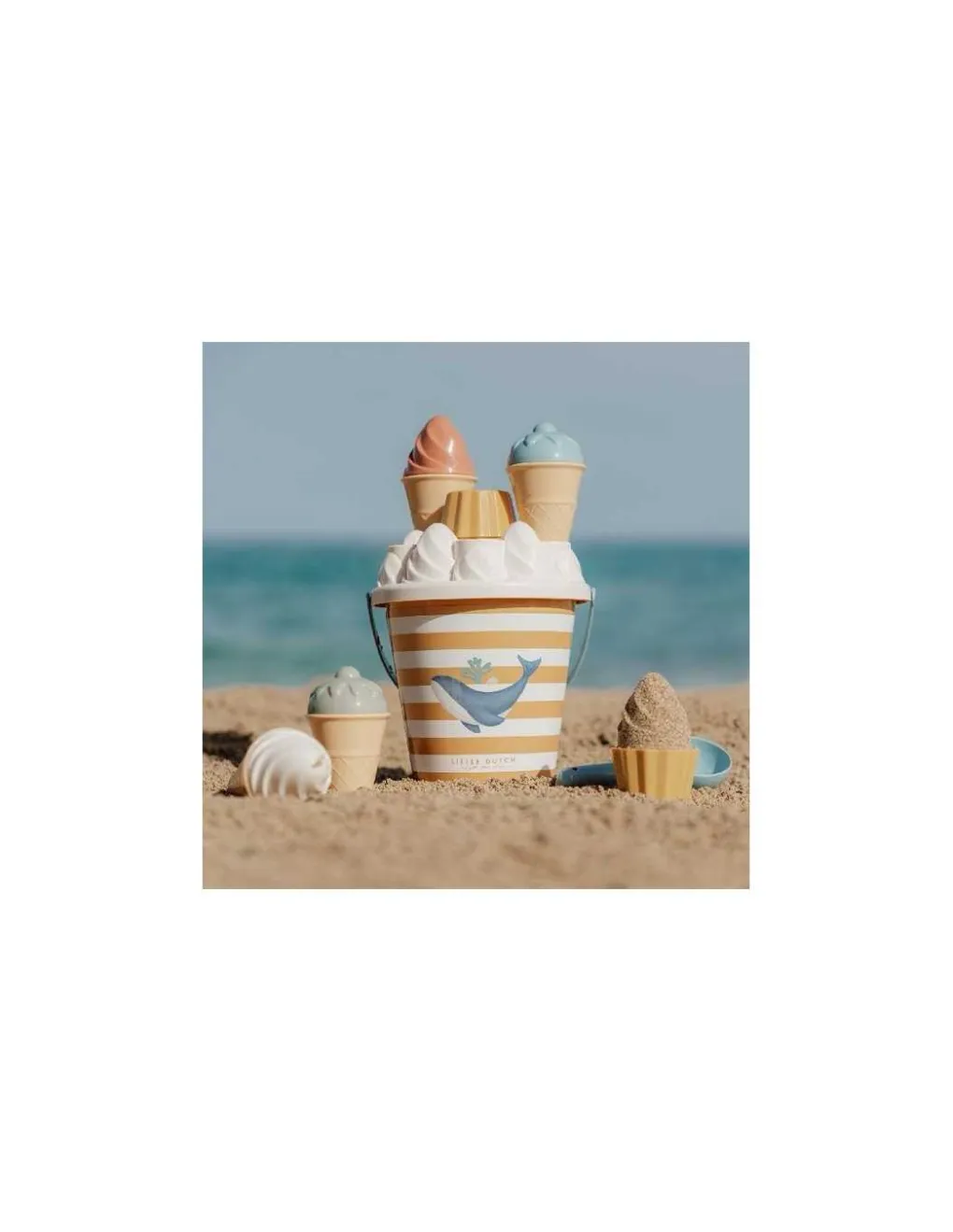 Little Dutch Seau de plage bleu Glaces - New