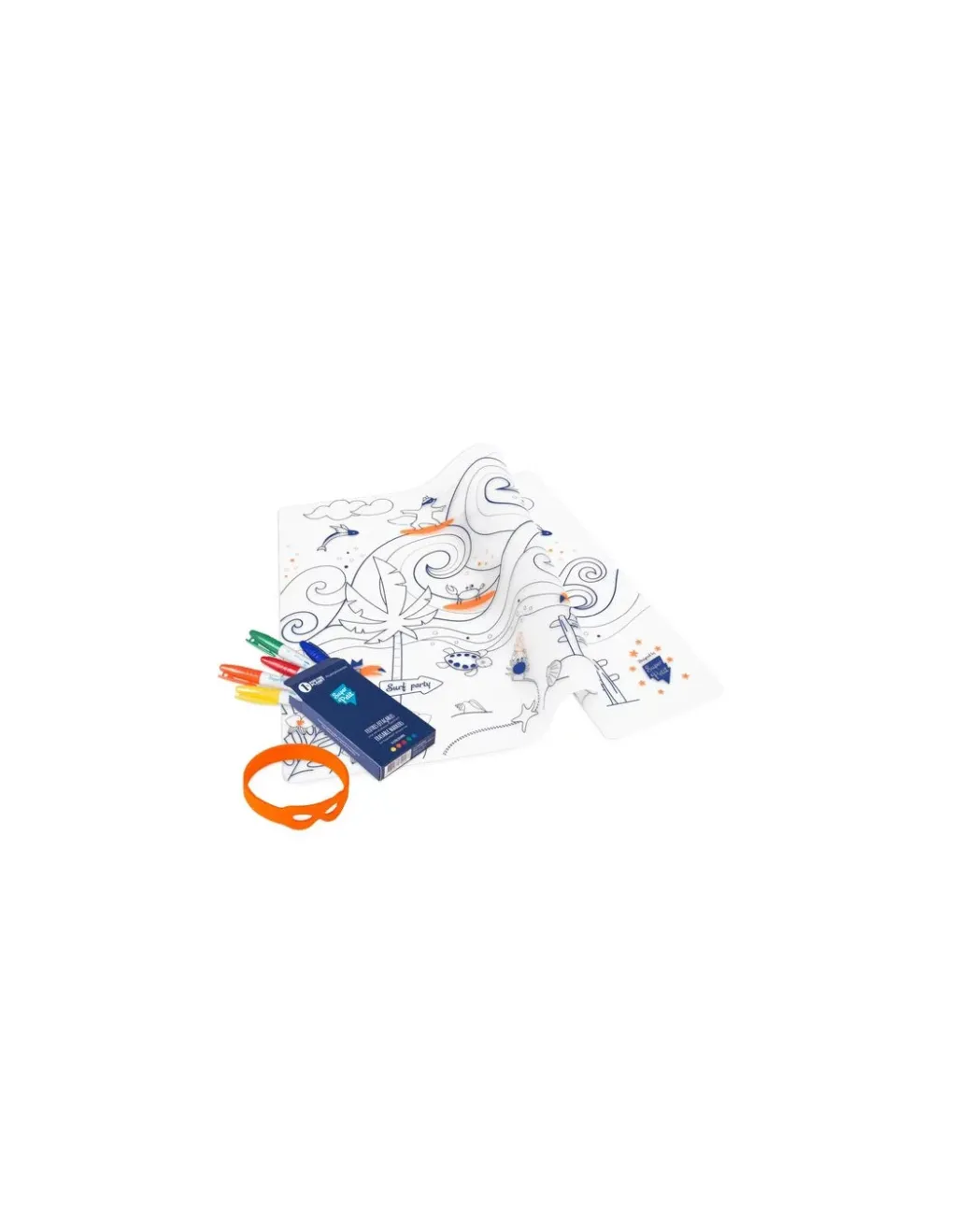 Super Petit Set à colorier silicone Surf party -