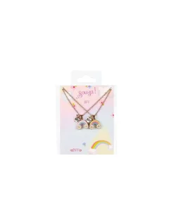Souza Set cadeau 2 colliers Best Friend Forever arc en ciel - Best