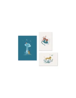 Moulin Roty Set de 3 affiches Sous mon Baobab - Discount