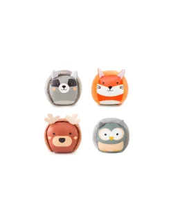 Little Big Friends Set de 4 balles doudous forêt - New