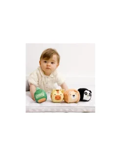 Little Big Friends Set de 4 balles doudous jungle - Discount