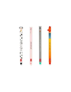 Legami Set de 4 stylos à encre gel effaçable Ferme -