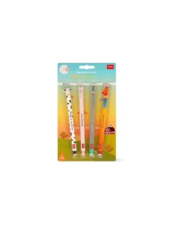 Legami Set de 4 stylos à encre gel effaçable Ferme -