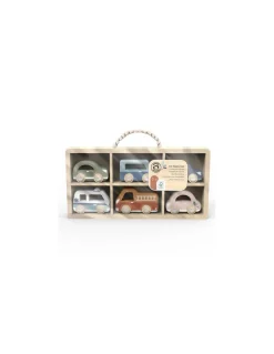 Speedy Monkey Set de 6 voitures en bois - Hot