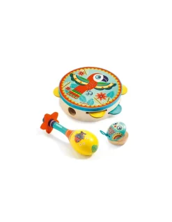 Djeco Set musical tambourin, maracas et castagnette Animambo - Outlet
