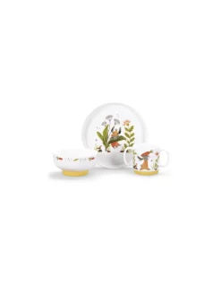 Moulin Roty Set vaisselle porcelaine Trois Petits Lapins - Discount