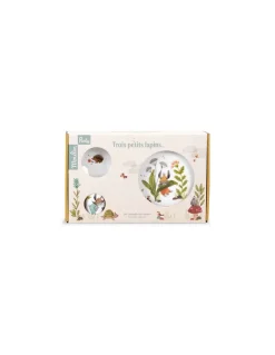 Moulin Roty Set vaisselle porcelaine Trois Petits Lapins - Discount
