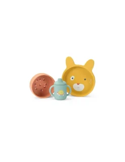 Moulin Roty Set vaisselle silicone Trois Petits Lapins - Clearance
