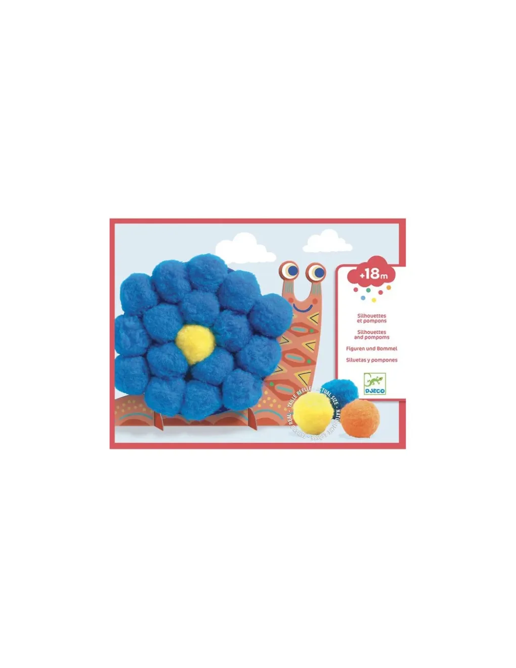 Djeco Silhouettes et pompons Animaux tout doux - Sale