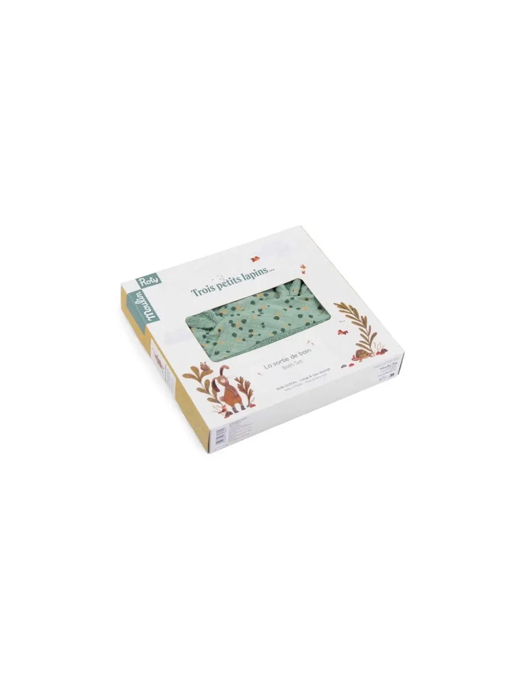 Moulin Roty Sortie de bain sauge Trois Petits Lapins - Online
