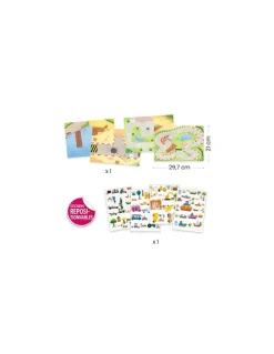 Djeco Stickers à relever Véhicules - Sale