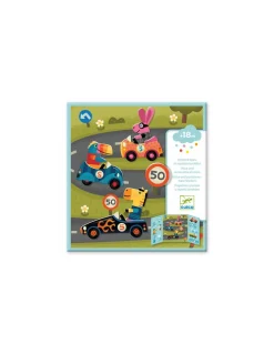 Djeco Stickers repositionnables les voitures - New