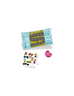 Djeco Stickers repositionnables les voitures - New