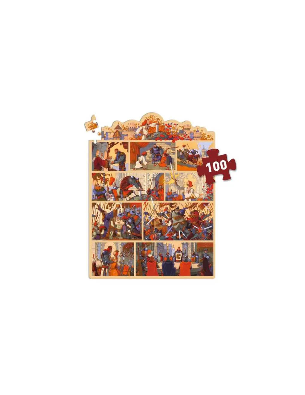 Djeco Story puzzle Le Roi Arthur 100 pièces - New