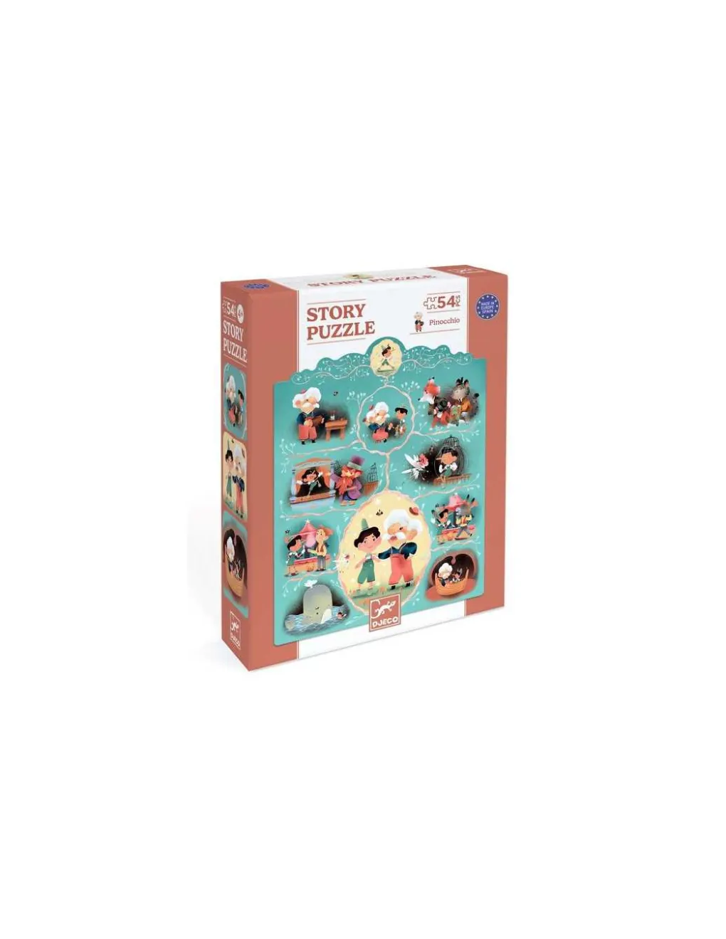 Djeco Story puzzle Pinocchio 54 pièces - Discount