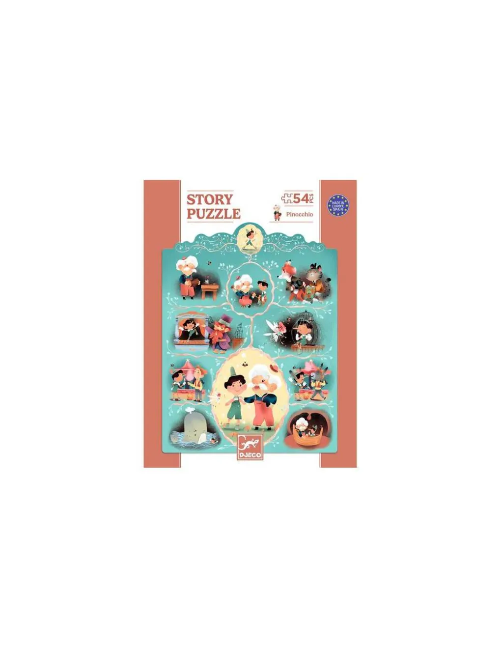 Djeco Story puzzle Pinocchio 54 pièces - Discount