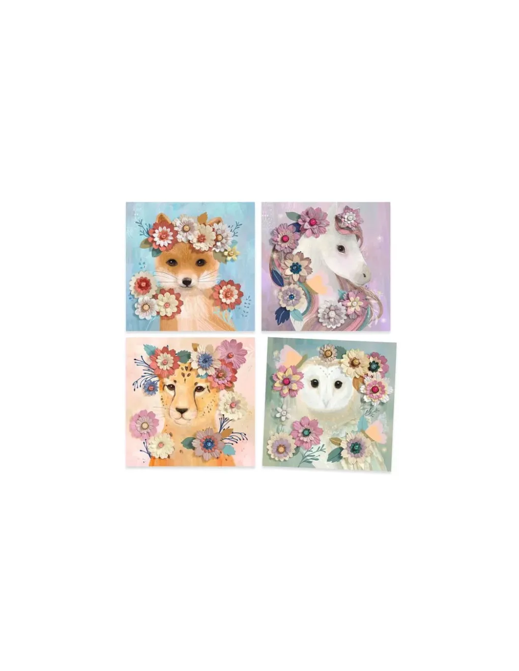 Djeco Tableaux en 3D Couronnes de fleurs - Online