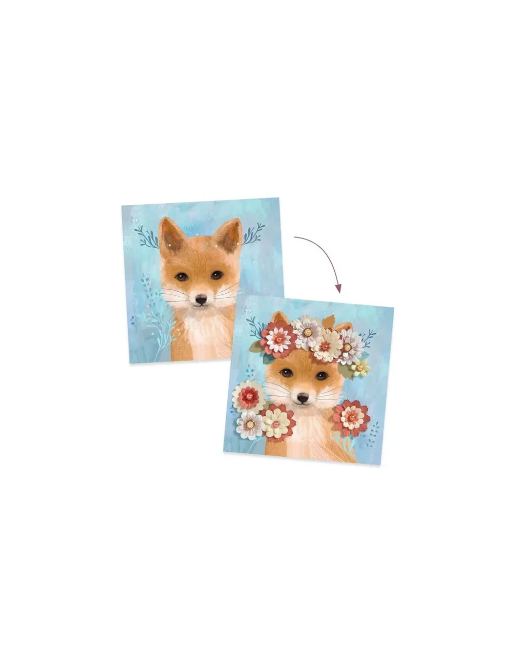 Djeco Tableaux en 3D Couronnes de fleurs - Online