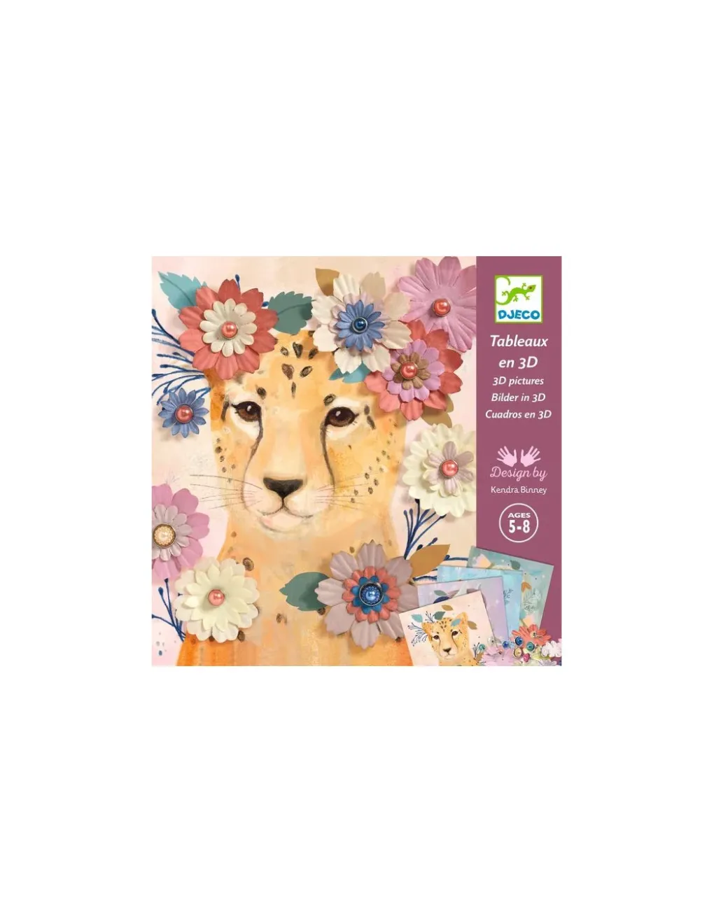 Djeco Tableaux en 3D Couronnes de fleurs - Online