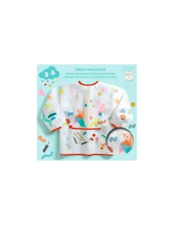 Djeco Tablier avec poche Gommettes et crayons - New