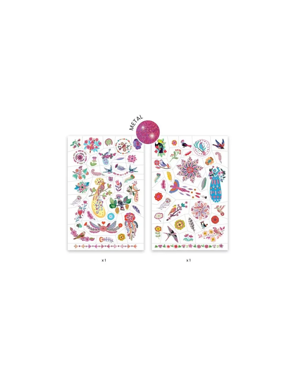 Djeco Tatouages Plume color -