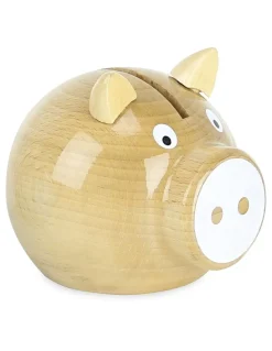 Vilac Tirelire cochon bois naturel -