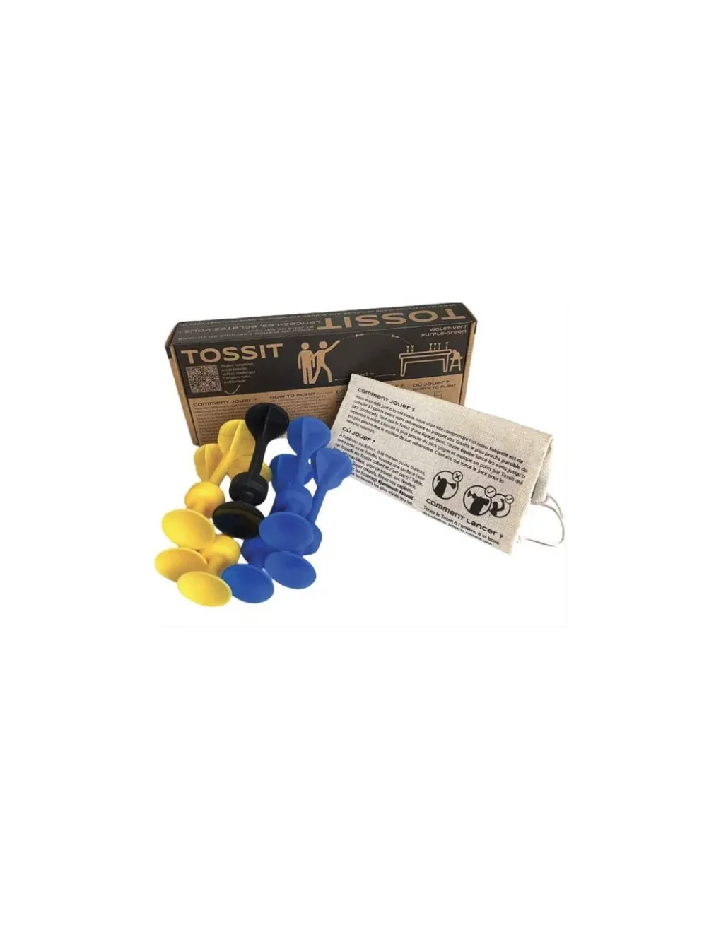 Tossit bleu jaune - Jeu de fléchettes ventouse Online