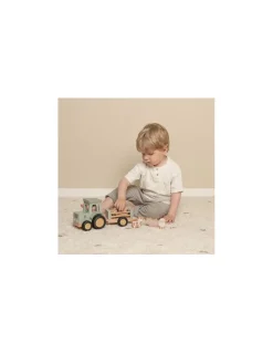 Little Dutch Tracteur avec remorque Little Farm - Discount