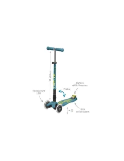 Micro Mobility Trottinette Maxi Micro Deluxe Pliable LED Vert - Sale