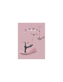 Micro Mobility Trottinette Mini Micro Deluxe Rock & Go Rose Poudré LED - New