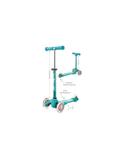 Micro Mobility Trottinette Mini Micro Deluxe LED Aqua -