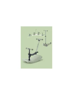Micro Mobility Trottinette Mini Micro Deluxe Rock & Go vert sauge LED - Clearance