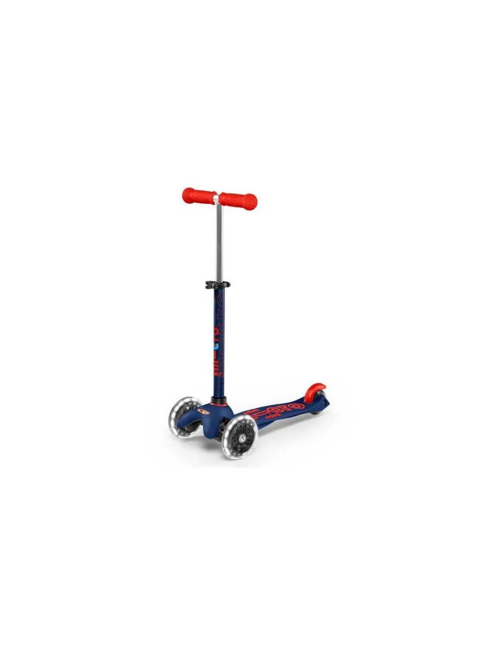 Micro Mobility Trottinette Mini Micro Deluxe LED Bleu marine et rouge - Sale