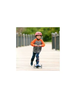 Micro Mobility Trottinette Mini Micro Deluxe LED Bleu marine et rouge - Sale
