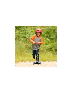Micro Mobility Trottinette Mini Micro Deluxe LED Bleu marine et rouge - Sale